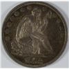 Image 1 : 1858 SEATED HALF DOLLAR WITH DAMAGE ON THE REVERSE AU/BU