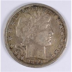 1899 BARBER HALF DOLLAR, VF