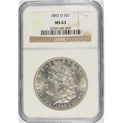 1892-O MORGAN DOLLAR NGC MS-63