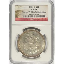 1894-O MORGAN DOLLAR NGC AU-50 (STACK'S W 57TH ST COLLECTION)