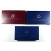 Image 1 : PROOF COMMEM SILVER DOLLARS: ( 2 ) 1987 CONSTITUTION & ( 1 ) 1988 OLYMPICS