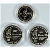 Image 2 : ( 3 ) PROOF 1995 OLYMPIC COINS: SOCCER HALF, ROWING & HIGH JUMP DOLLARS