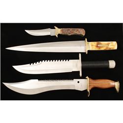 Lot of 4 Large Knives