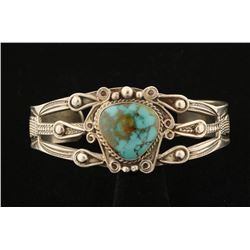 Heavy Turquoise Native American Cuff