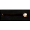 Image 2 : Antique 14K Diamond & Pearl Stickpin.