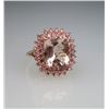 Image 1 : Glamorous Pink Morganite & Pink Tourmaline Ring.