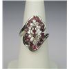 Image 1 : Vibrant FINE Quality Red Ruby & Diamond Ring.