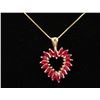 Image 1 : Ruby Heart Pendant with Chain.