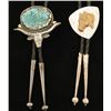 Pair of Sterling Silver Native American Bolo Ties.