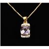 Image 2 : Purple Magic Topaz & Diamond Necklace.