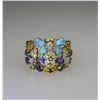 Image 2 : Whimsical Multi-Colored Butterfly & Floral Ring.