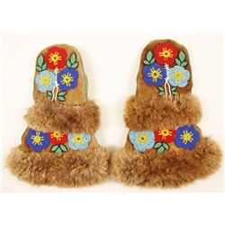 Pair of Native American Fur Lined Gloves.