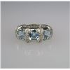 Image 2 : Delightful Aquamarine & Diamond Ring.