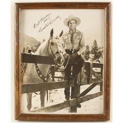 Black & White Photo of Buster Crabb and Horse.