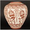 Image 2 : Acoma Incised Carved Pot with Kachina Decoration.