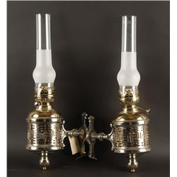 Pair of Lamps from the Victoria Yacht.