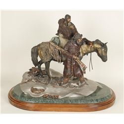 David Lemon "Mountain Family" Mixed Media Bronze