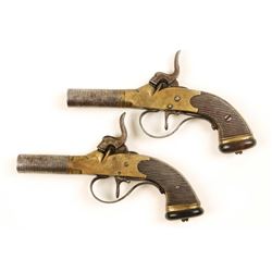 Unmarked Cased Set of 2 Pistols Cal: .36 SN: NVSN