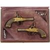 Image 2 : Unmarked Cased Set of 2 Pistols Cal: .36 SN: NVSN
