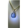 Image 1 : Natural Burmese Star Sapphire & Diamond Pendant.