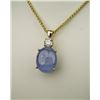 Image 2 : Natural Burmese Star Sapphire & Diamond Pendant.