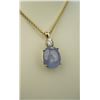 Image 3 : Natural Burmese Star Sapphire & Diamond Pendant.