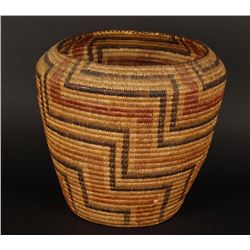 Pima Basket with Polychrome Stair Step Design