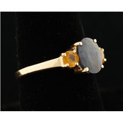 14K Blue & Yellow Sapphire Ring