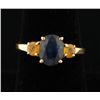 Image 2 : 14K Blue & Yellow Sapphire Ring