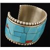 Image 2 : Beautiful Kingman Turquoise and Coral Cuff