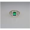 Image 1 : Stunning Chatham Created Emerald & Diamond Ring.