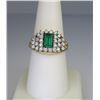 Image 3 : Stunning Chatham Created Emerald & Diamond Ring.