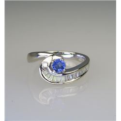 Lovely Tanzanite & Diamond Ring.