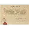 Image 2 : Framed Certificate of E.R. Hanks Phantom Jockey