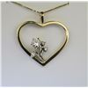 Image 1 : Vintage Heart Shaped Diamond Pendant.