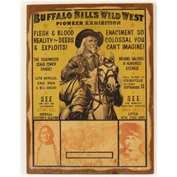 Buffalo Bill Wild West Pioneer Exhibition Poster