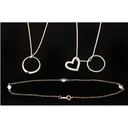 Lot of Two Necklaces and Bracelet
