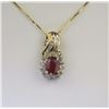 Image 1 : Radiant Ruby & Diamond Pendant.