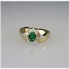 Image 2 : Splendid Chatham Created Emerald & Diamond Ring.