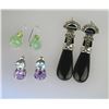 Image 2 : Lot of 3 Sterling Silver Earrings.