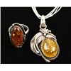 Image 1 : Pretty Amber Necklace and Ring
