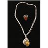 Image 2 : Pretty Amber Necklace and Ring