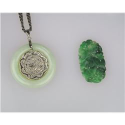 Lot of 2 Jade Pieces.