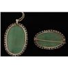 Image 2 : Antique Serpentine Pendant & Brooch