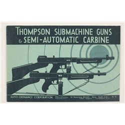Thompson Submachine Guns & Semi-Automatic