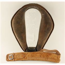 Horse Collar Mirror & Tooled Belt
