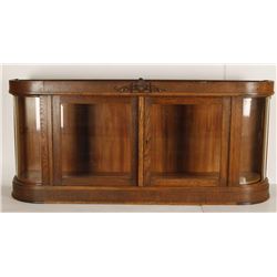 Bow Front Oak Cabinet