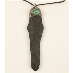 Ancient Point Mounted in Silver and Turquoise