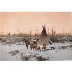 Michael Coleman Print Entitled "Milk River Camp"