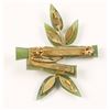 Image 2 : Jade Pin with Bamboo & Leaf Design.